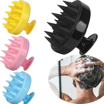 Масаж на Главата Силиконовата четка за шампоан, гребен за измиване на коса, гребен за масаж на тялото, четката за баня, четка за душ, на кабинковия фризьорски инструмент
