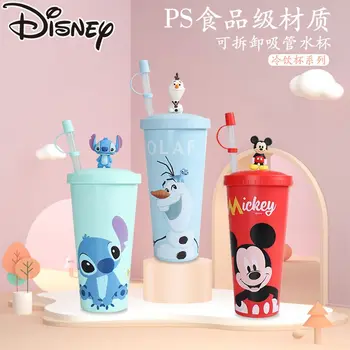 Disney Minnie Frozen Олаф Мультяшная кукла Стич, креативна скъпа домашна чаша за пиене, преносима чаша за пътуване с голям капацитет, детски подарък
