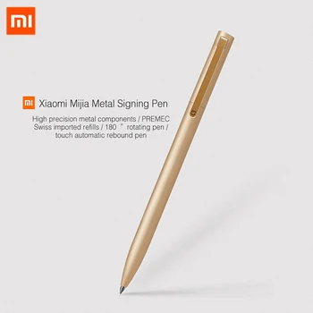 Оригинални Метални Химикалки За Подписване Xiaomi Mijia 9,5 мм PREMEC Smooth Switzerland Черен Син Червен За попълване на Трайни Бизнес Дръжки