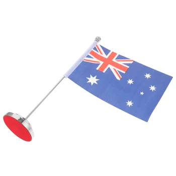 1 Комплект настолен австралийския Тенис на хартата флаг Малък австралийски флаг със стойка Малък австралийски декор